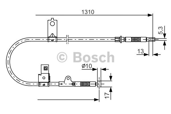 1 Cable Pull, parking brake BOSCH 1 987 482 151 NISSAN