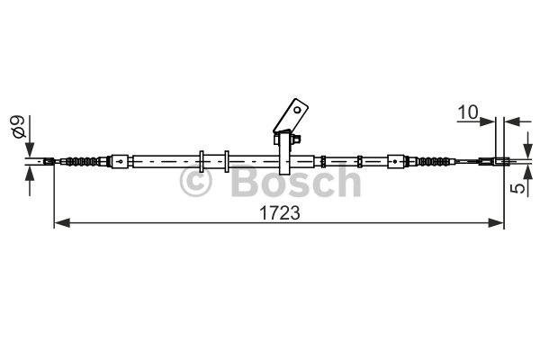 1 Cable Pull, parking brake BOSCH 1 987 482 268 AUDI VW