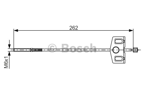 1 Cable Pull, parking brake BOSCH 1 987 482 337 NISSAN