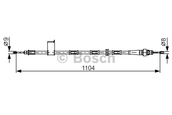 1 Cable Pull, parking brake BOSCH 1 987 482 364 JEEP