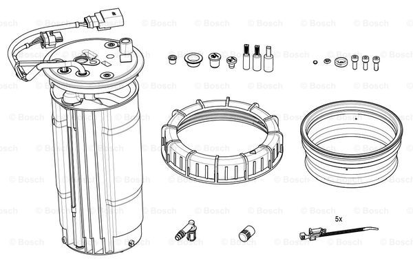 1 Heating, tank unit (urea injection) BOSCH F 01C 600 244 MERCEDES-BENZ