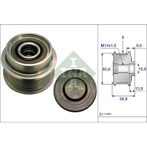 1 Alternator Freewheel Clutch INA 535 0180 10 TOYOTA LEXUS