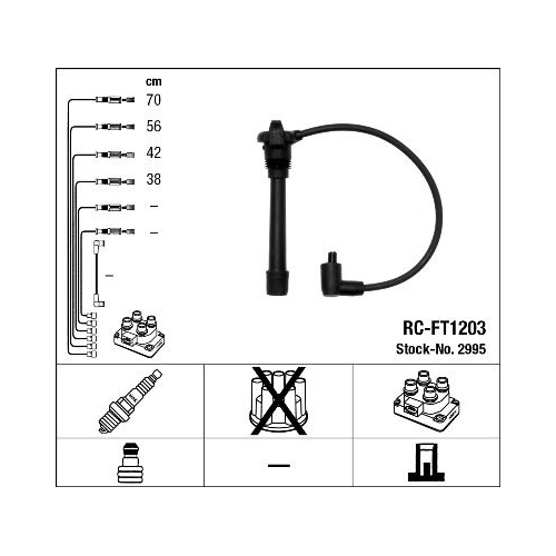 1 Ignition Cable Kit NGK 2995 ALFA ROMEO FIAT LANCIA FERRARI MASERATI ABARTH