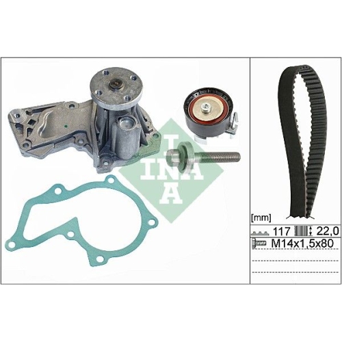 1 Water Pump & Timing Belt Kit INA 530 0605 30 FORD VOLVO