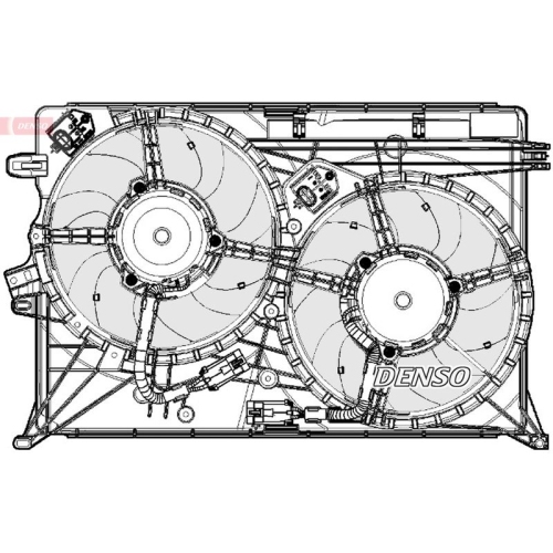 1 Fan, engine cooling DENSO DER09075 FIAT