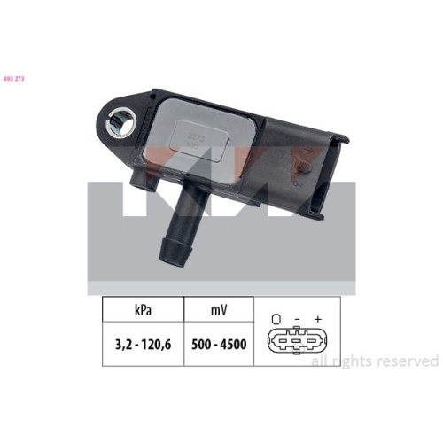 Sensor, Abgasdruck KW 493 273 Made in Italy - OE Equivalent ALFA ROMEO CHRYSLER