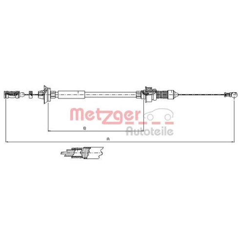 1 Accelerator Cable METZGER 1173.7 FIAT