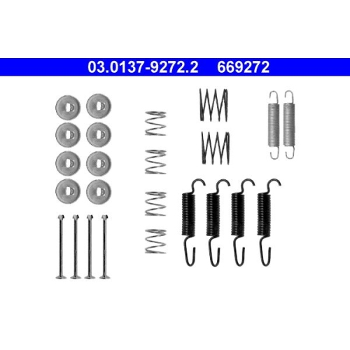 1 Accessory Kit, parking brake shoes ATE 03.0137-9272.2