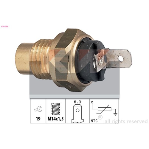 1 Sensor, coolant temperature KW 530 096 Made in Italy - OE Equivalent