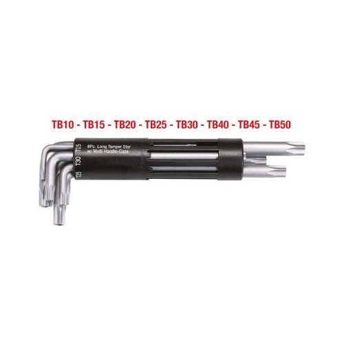 KS TOOLS 3 in 1 Torx tamperproof key wrench set,8 pcs long 151.2200