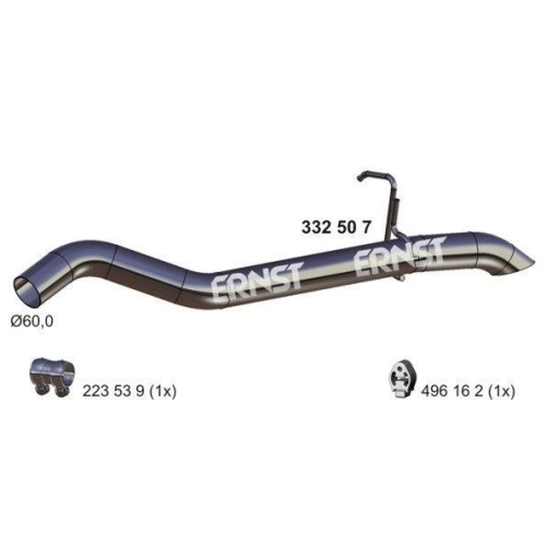 1 Exhaust Pipe ERNST 332507 FORD