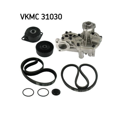 1 Water Pump + V-Ribbed Belt Kit SKF VKMC 31030 AUDI FORD RENAULT SEAT SKODA VW