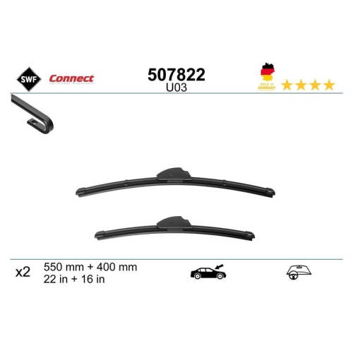 1 Wiper Blade SWF 507822 CONNECT MADE IN GERMANY