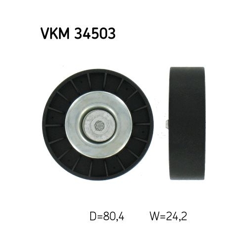 1 Deflection/Guide Pulley, V-ribbed belt SKF VKM 34503 SAAB