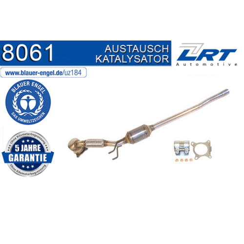 Katalysator LRT 8061 ausgezeichnet mit "Der Blaue Engel" AUDI VW