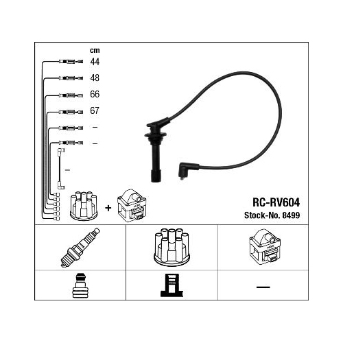 1 Ignition Cable Kit NGK 8499 MG ROVER