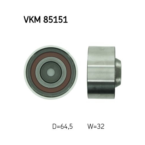 1 Deflection/Guide Pulley, timing belt SKF VKM 85151 MITSUBISHI