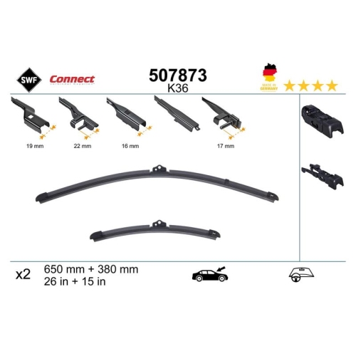 1 Wiper Blade SWF 507873 CONNECT MADE IN GERMANY