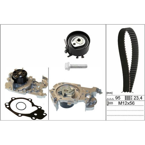 1 Water Pump & Timing Belt Kit INA 530 0195 30 NISSAN RENAULT DACIA