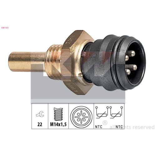 1 Sensor, coolant temperature KW 530 151 Made in Italy - OE Equivalent