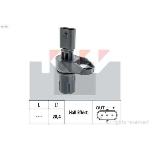 1 Sensor, camshaft position KW 453 757 Made in Italy - OE Equivalent BMW TOYOTA