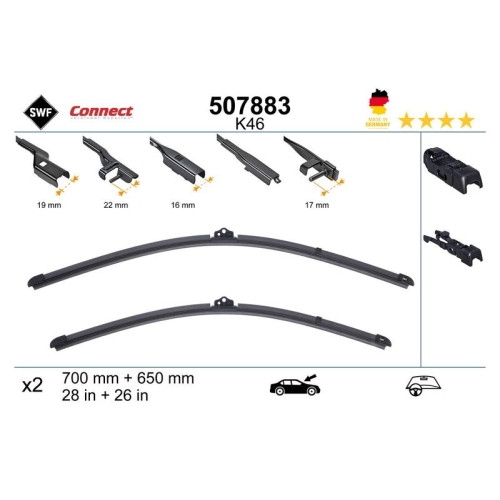 1 Wiper Blade SWF 507883 CONNECT MADE IN GERMANY