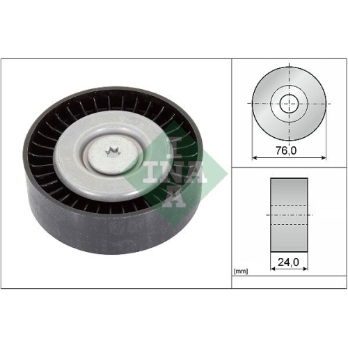 1 Deflection/Guide Pulley, V-ribbed belt INA 532 0558 10 FORD VOLVO LAND ROVER