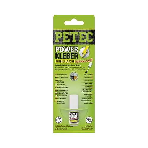 PETEC Power Kleber in der Pinselflasche Sekundenkleber 4 gramm 93404