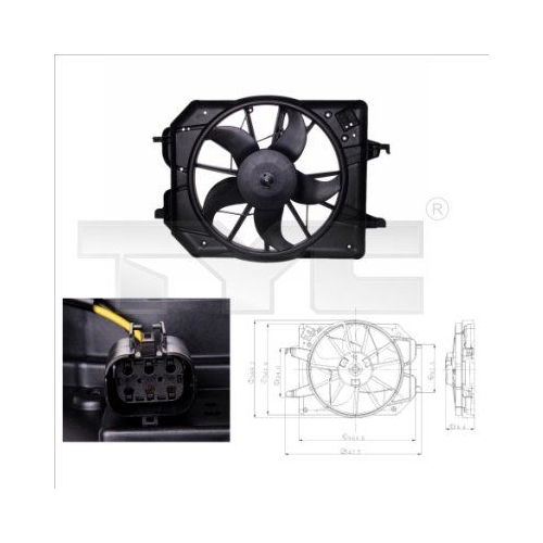 1 Fan, engine cooling TYC 810-0020 FORD