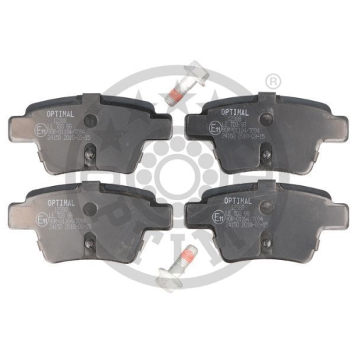 4 Brake Pad Set, disc brake OPTIMAL BP-12388 CITROËN PEUGEOT