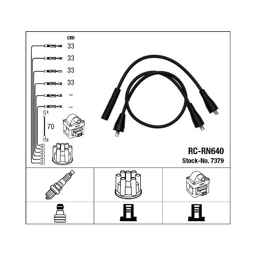 1 Ignition Cable Kit NGK 7379