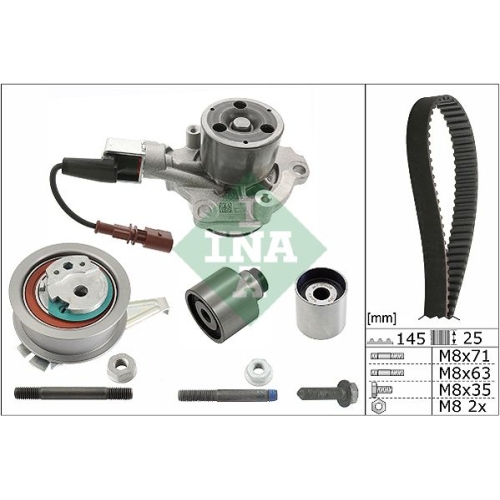 1 Water Pump & Timing Belt Kit INA 530 0650 30 AUDI SEAT SKODA VW