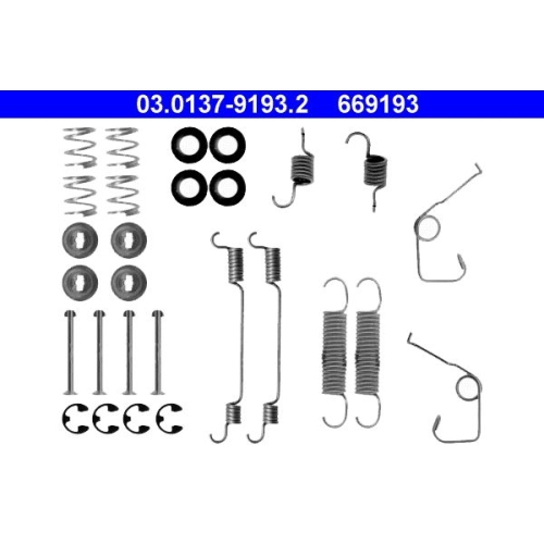 1 Accessory Kit, brake shoes ATE 03.0137-9193.2