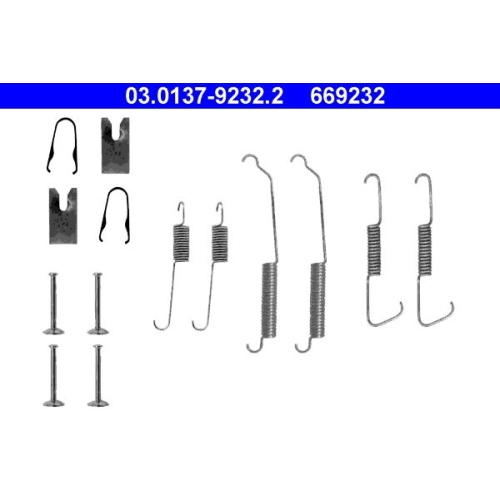 1 Accessory Kit, brake shoes ATE 03.0137-9232.2 MERCEDES-BENZ