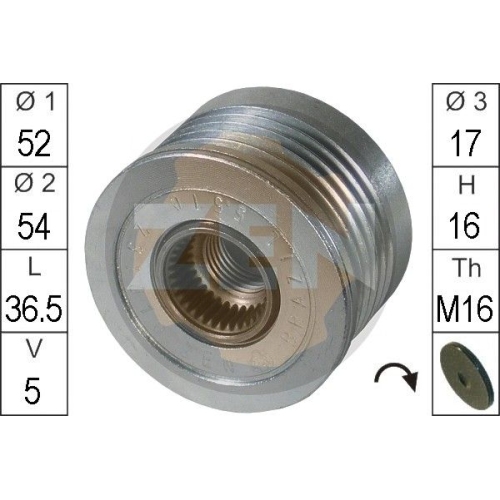 1 Alternator Freewheel Clutch ERA ZN5510 MERCEDES-BENZ