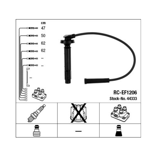 1 Ignition Cable Kit NGK 44333 SUBARU