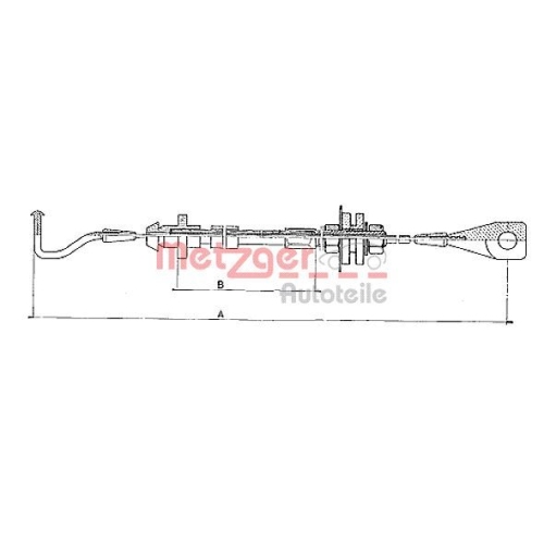 1 Accelerator Cable METZGER 10.090 VW