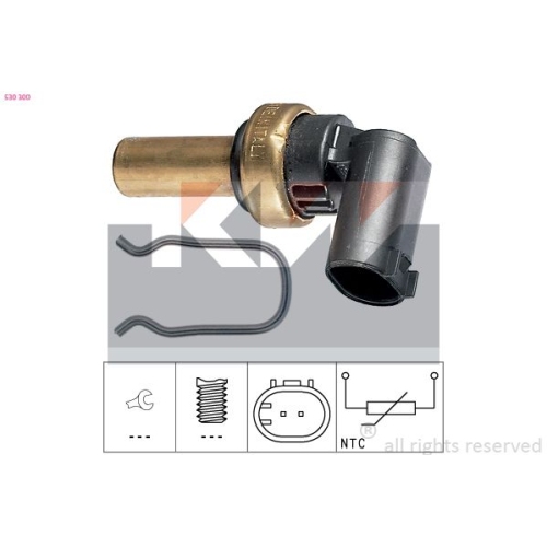 1 Sensor, coolant temperature KW 530 300 Made in Italy - OE Equivalent CHRYSLER