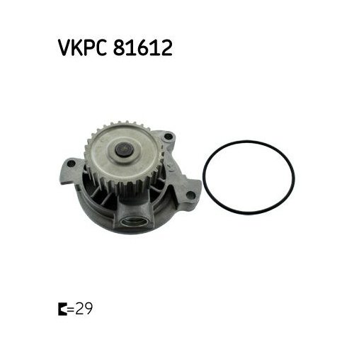 1 Water Pump, engine cooling SKF VKPC 81612 AUDI SEAT SKODA VW