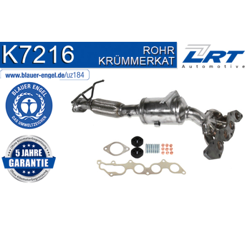 1 Manifold Catalytic Converter LRT K7216 ausgezeichnet mit "Der Blaue Engel"