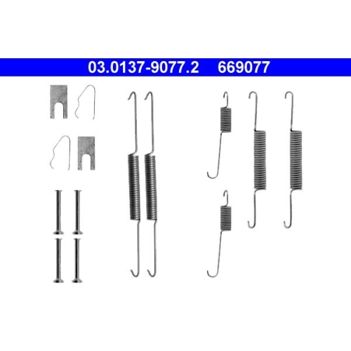 1 Accessory Kit, brake shoes ATE 03.0137-9077.2