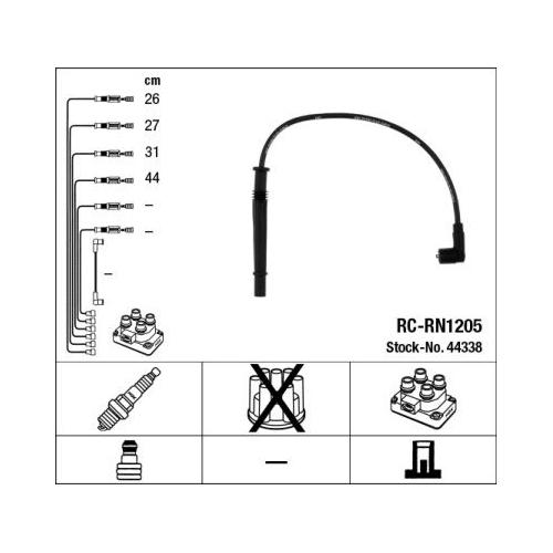 1 Ignition Cable Kit NGK 44338 RENAULT TRUCKS
