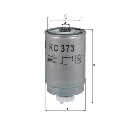 Kraftstofffilter MAHLE KC 373 IVECO