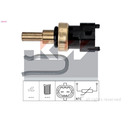 1 Sensor, coolant temperature KW 530 357 Made in Italy - OE Equivalent CHRYSLER