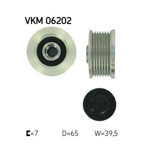 1 Alternator Freewheel Clutch SKF VKM 06202 NISSAN