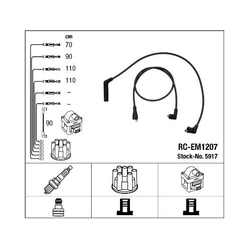 1 Ignition Cable Kit NGK 5917 MITSUBISHI
