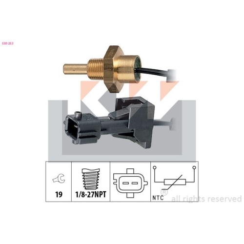 1 Sensor, coolant temperature KW 530 253 Made in Italy - OE Equivalent SAAB