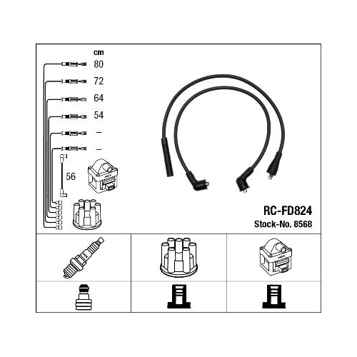1 Ignition Cable Kit NGK 8568