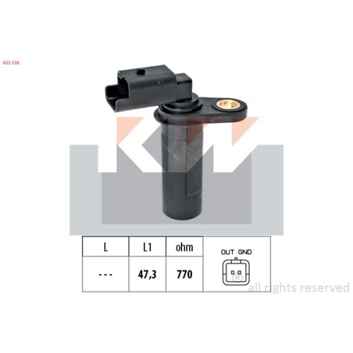 1 Sensor, crankshaft pulse KW 453 538 Made in Italy - OE Equivalent NISSAN DACIA