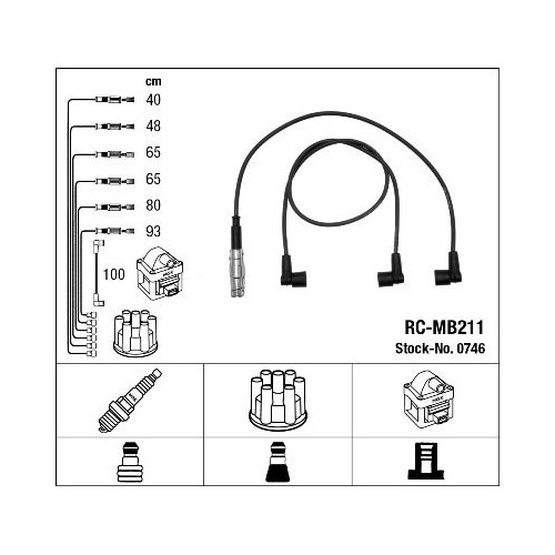 1 Ignition Cable Kit NGK 0746